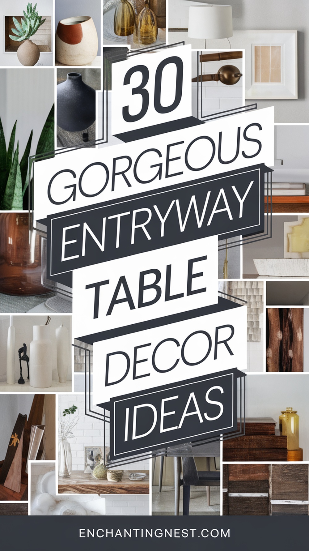 entryway table decor