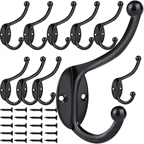 Wall Hooks,10Pcs Coat Hooks Hardware